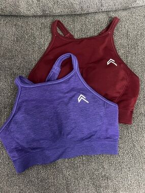 Oner Active High-Neck Sports Bra Duo - Purple & Burgundy